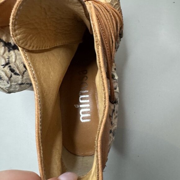 Limited Edition Mimosa Leopard & Beige Leather Booties – Size 7 – Made in Italy - Picture 14 of 16